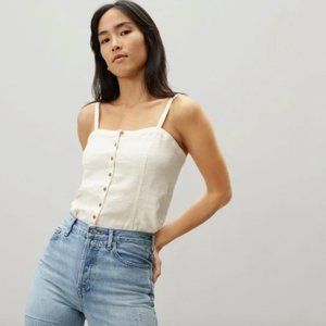 Everlane Linen Button Down Tank Top